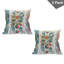 Ensemble de 2 housses de coussin Ambesonne Eucalyptus bleu sarcelle multicolore-99019577-99019582