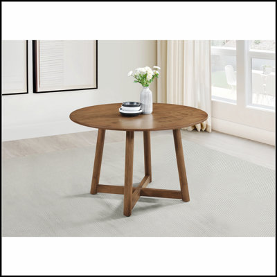 Table de salle à manger en bois de noyer guinéen, durable et élégante pour les réunions de famille et les repas de tous les jours
