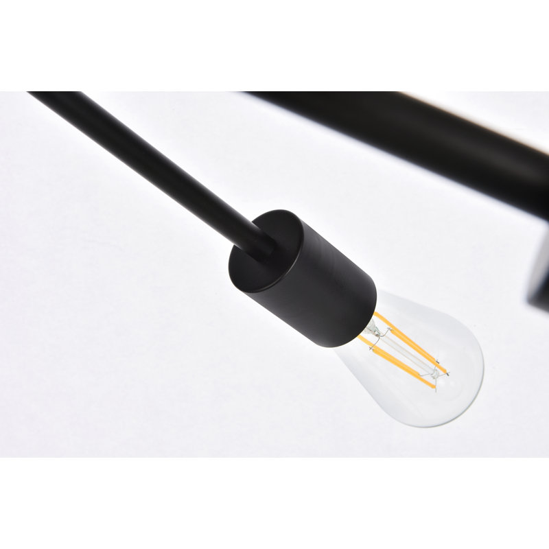 Elena 6 - Light Black Pendant, Black