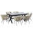 Discover Unmatched Flexibility In Alfresco Dining With Six Creatively Arranged Chairs Made Of Polyester Woven Tape And A Table That Expands From 62.9 To 82.6 Inches To Suit Any Occasion.