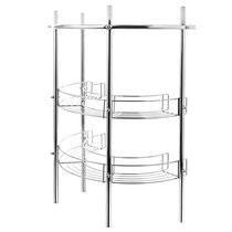 Zenna Home Chrome Steel 2-Shelf Hanging Shower Caddy 13.6-in x