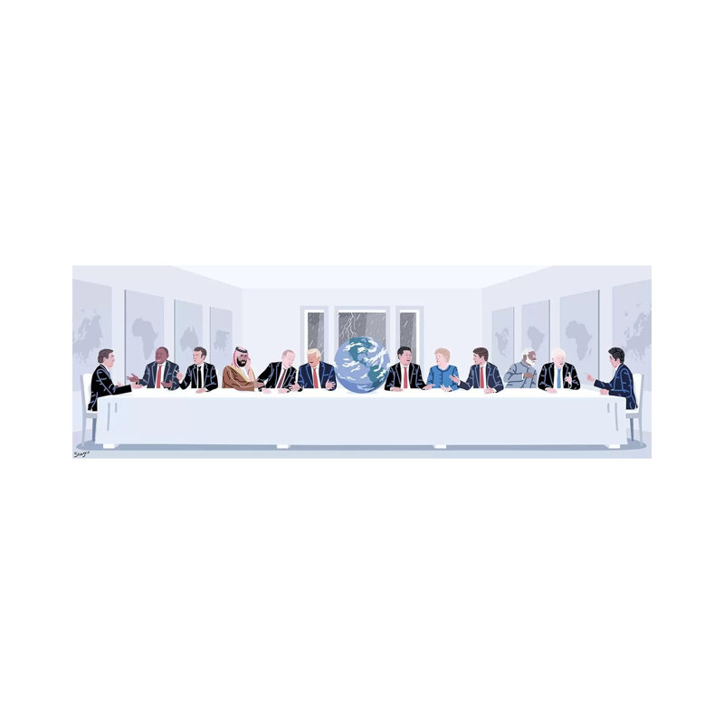 Earth's Last Supper by Elad Shagrir - Wrapped Canvas Panoramic Gallery-Wrapped Canvas Giclée