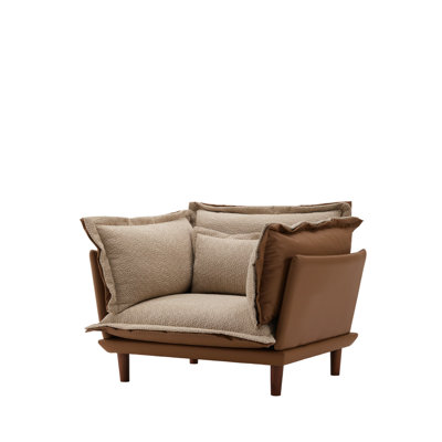 Fauteuil pour différents espaces - chambre à coucher, salon, balcon, poids de 74,79 lb, l 39,36 po, H 34,8 po, abat-jour moderne en chenille moderne, étude des variations de couleur, construction, expérience relaxante
