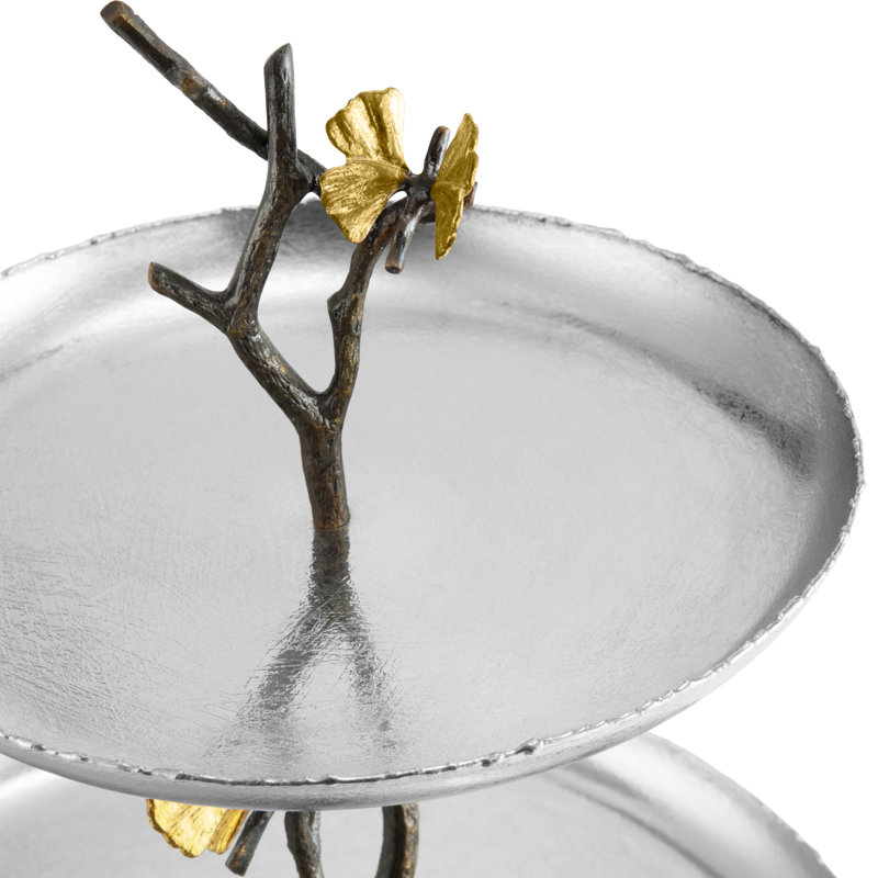 Butterfly Ginkgo Tiered Stand