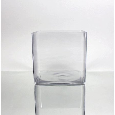 Vase de table en verre transparent