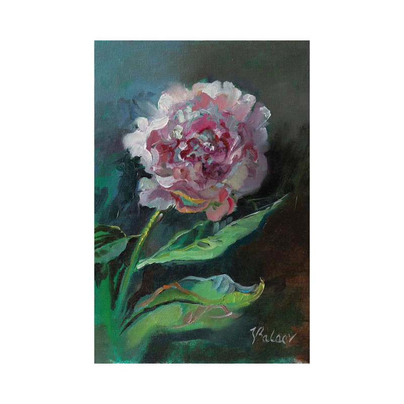 Pink Peony Flower by Katharina Valeeva - Wrapped Canvas Painting, 66.04 cm H x 45.72 cm W x 1.91 cm D