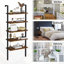 Aaria 180cm H x 28cm W Iron Floating Bookcase-576534585-576534586