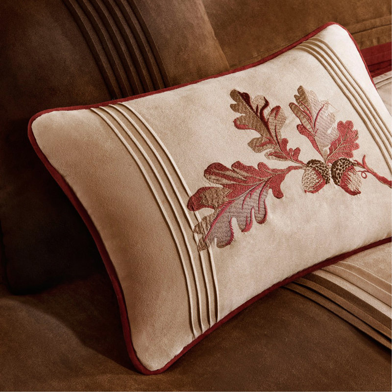 Ensemble d'édredon en microsuède 7 pièces Red Cal King, Patchwork rouge, Édredon très grand californien + 6 pièces suppl