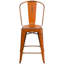 Commercial Grade Distressed Metal Indoor-Outdoor Counter Height Stool with Back-1728823571-1728823598