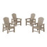 Ensemble de 4 chaises Adirondack pour enfants Laguna