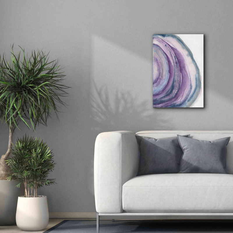 Ivy Bronx «Watercolor Geode II» par Chris Paschke, art mural sur toile, H 26 po x l 18 po x P 0,75 po