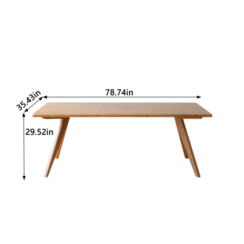 Solid Wood Dining Table, 35.43" W x 78.74" L, Cherry
