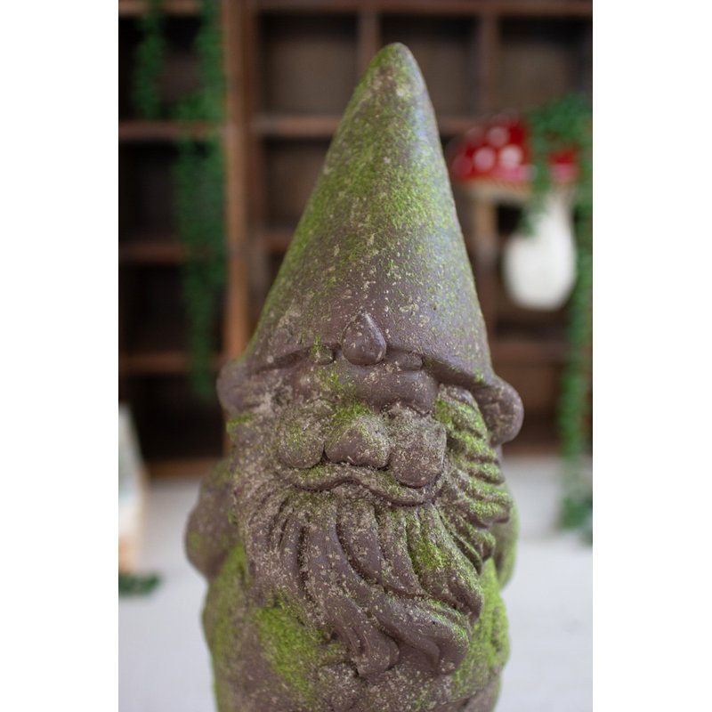  Gnome de jardin en fausse pierre H 17,5 po - ensemble de 2 figurines d'extérieur en résine fantaisiste