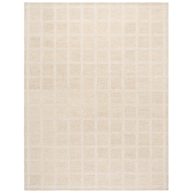 Karnak Hand Tufted Wool & Cotton Plaid Rug, Rectangle 8' x 10'