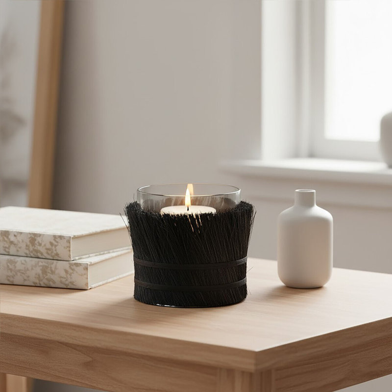 Glass Tabletop Tealight Holder, 10cm H x 10cm W x 10cm D