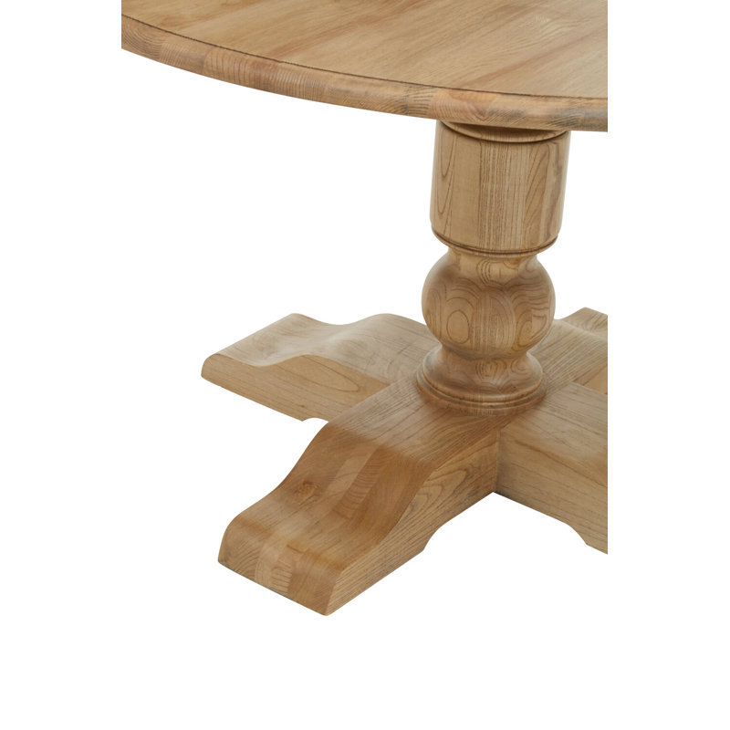 Oak Round Solid Wood Dining Table, Oak
