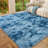 Super Soft Tie-Dyed PeacockBlue Rug 8x10 ft, Oversized Living Room Rug, Thick Pile Rug, Fluffy Tufted Room Rug For Room Bedroom Large Cozy Fuzzy Rug Room Home Decor Aesthetic Soft Non Slip Rug Decor Aesthetic, Christmas Decor, Halloween Decor-1044720298