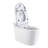 Elongated Tankless Smart Toilet with Bidet, 1.28/1.1 GPF Auto Dual Flush, Heated Seat, Warm Wash/Dryer, Digital Display, Soft-Close, Night Light, Remote Control