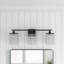 3-Light Black Vanity Light with Crystal Shades, Dimmable E12 Base Fixture, ETL Listed Bathroom vanity light