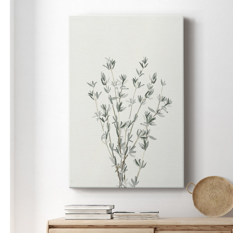 " Delicate Sage Botanical III ", 12" W x 18" H