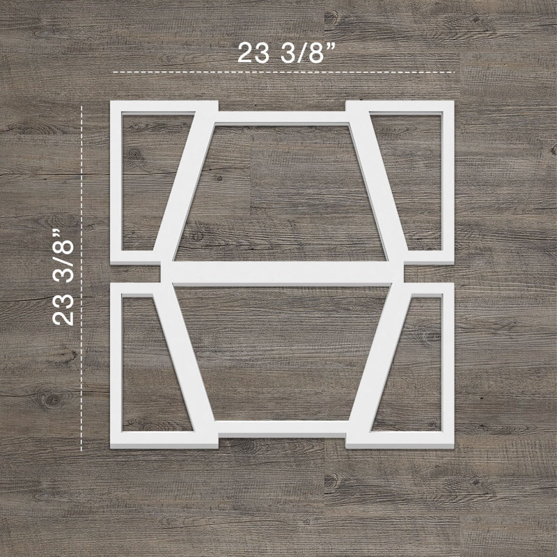 Panneau mural décoratif Greeley, H 23,375 po x l 23,375 po x P 0,375 po
