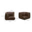 Chaise de coin en cuir Zeppelin Hickory grillé