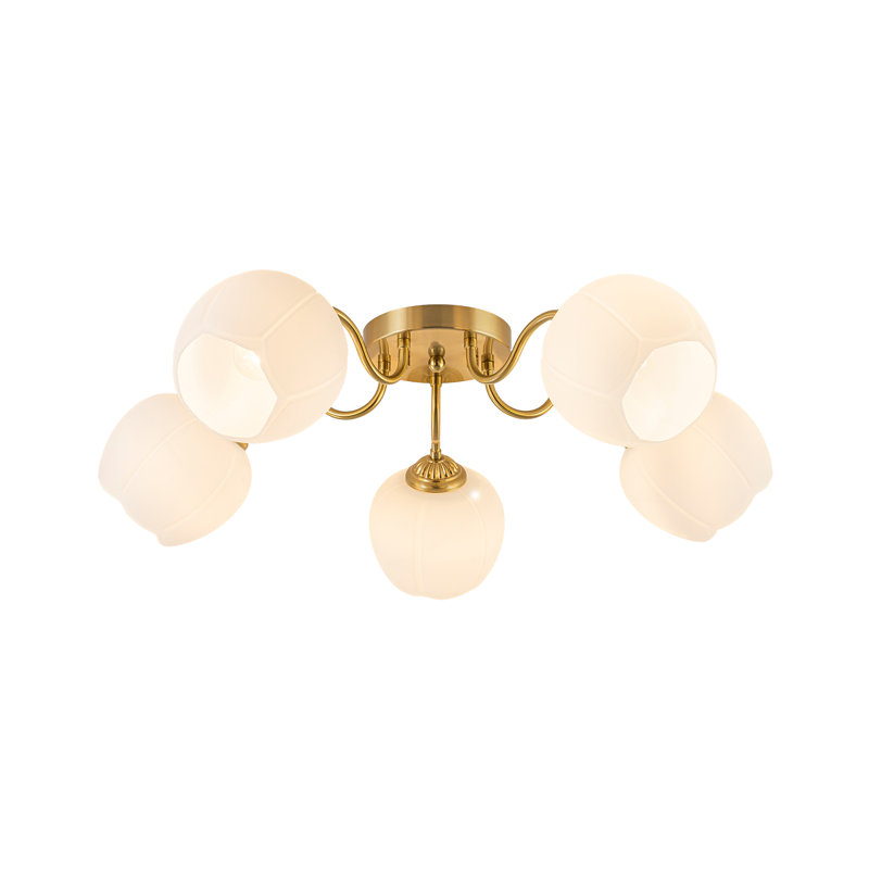 Plafonnier semi-encastré 5 lumières