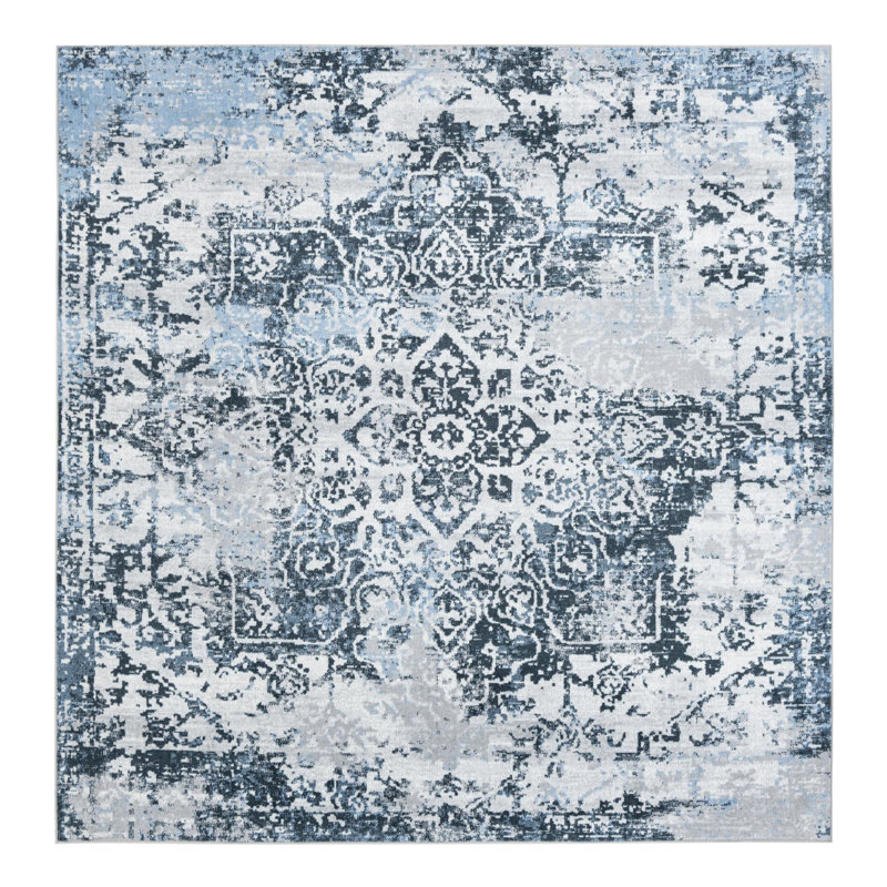 Massie Floral Indoor Rug, Square 7'10"