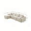 Canapé modulaire minimaliste modulaire de 134 po à 4 places avec support à ressorts ensachés, 134 po, beige-129683521-129683523-129683528-129683535
