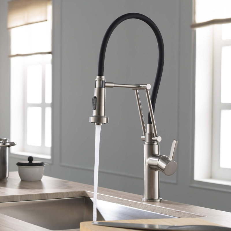 KIBI Engel Pull Down Kitchen Faucet, Brushed Nickel