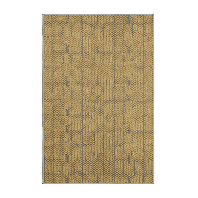 Tapis brun treillis lavable à la machine, Rectangle 4pi x 6 pi