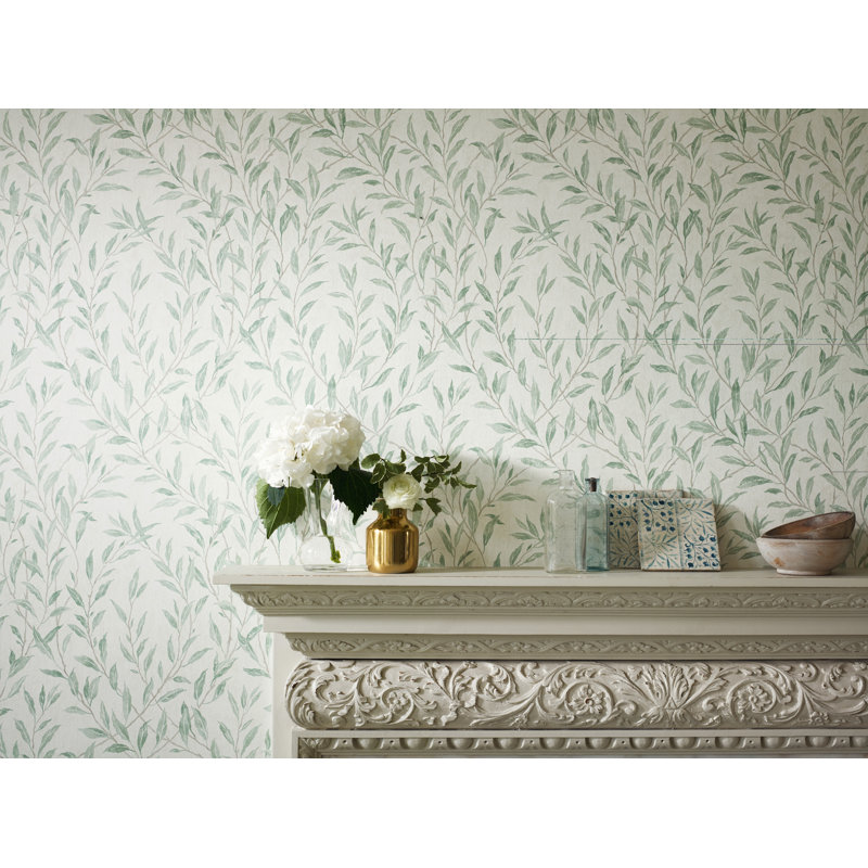 Osier 10.05m x 68.6cm Matte Wallpaper Roll, Green
