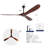 72-Inch Solid Wood Outdoor Ceiling Fan, Three-Blade, Lightless, Walnut Finish, Suitable For Patios, Living Rooms, Bedrooms, And Porches, Includes Remote Control