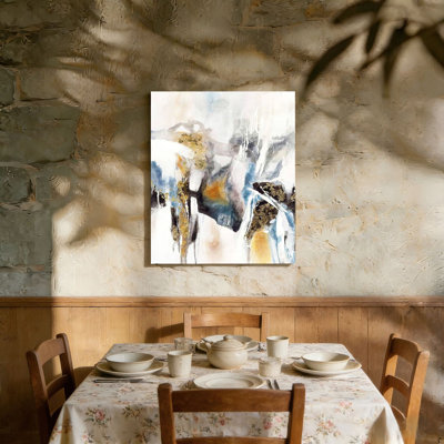 Spa Stones & Orchids, Built-In Back Wood Frame Wall Art, 36 X 24