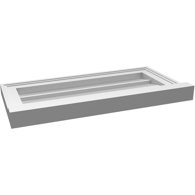 Cadre de seuil Brickmould, brun clair apprêté, H 12 po x l 24 po x P 2 po