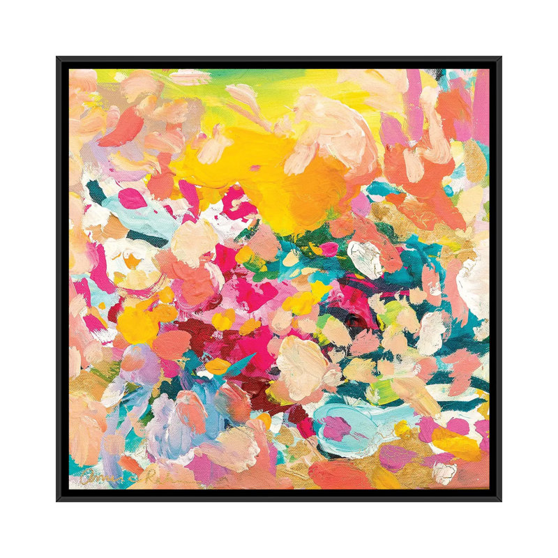 "Désespérée romantic" par Amira Rahim, reproduction d’art, H 37 po x l 37 po x P 1,5 po, Toile avec cadre noir, Pas de tapis