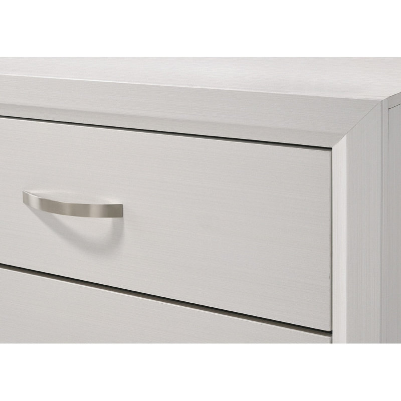 Table de chevet 2 tiroirs Contemporary, Blanc