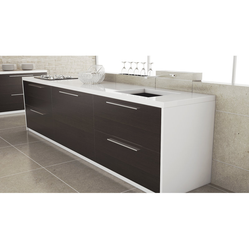 Phenix Handle Center, Brushed Chrome