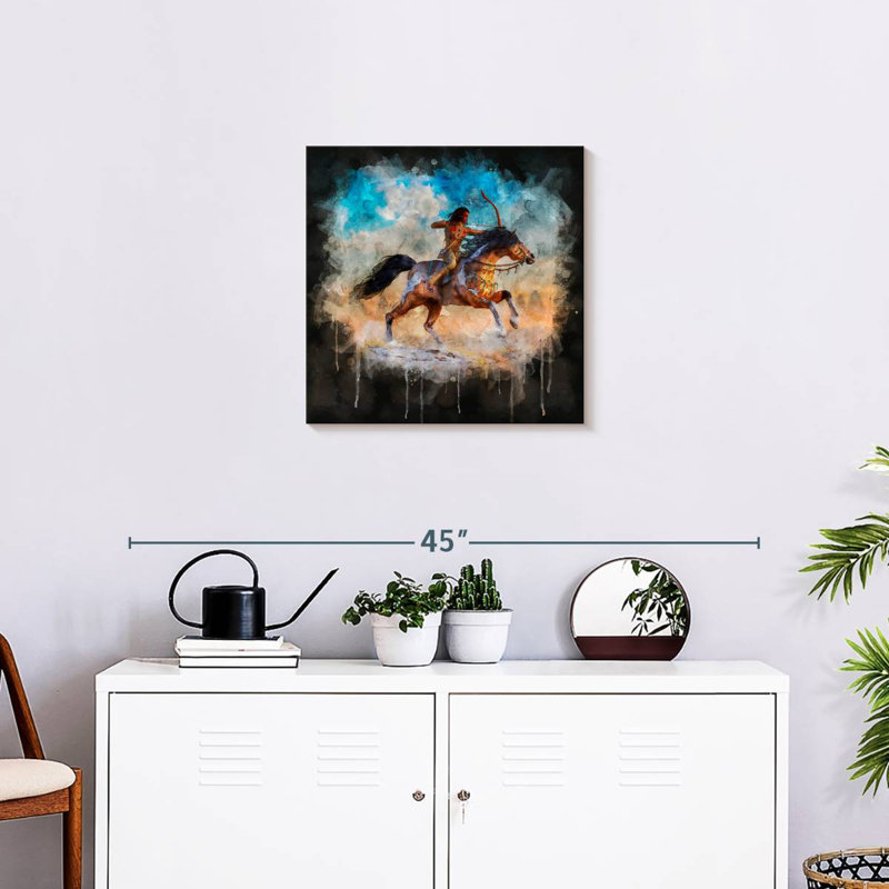 Lelar, équitation indienne, H 20 po x l 20 po