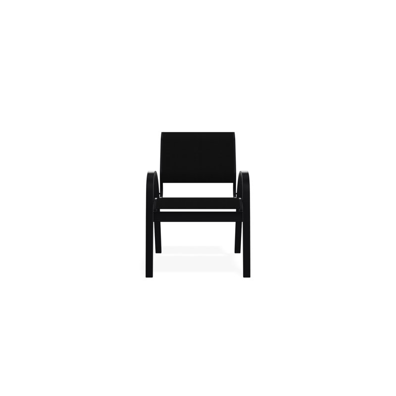Aruba II Outdoor Dining Chair, Black 5D Sunbrella®, Black