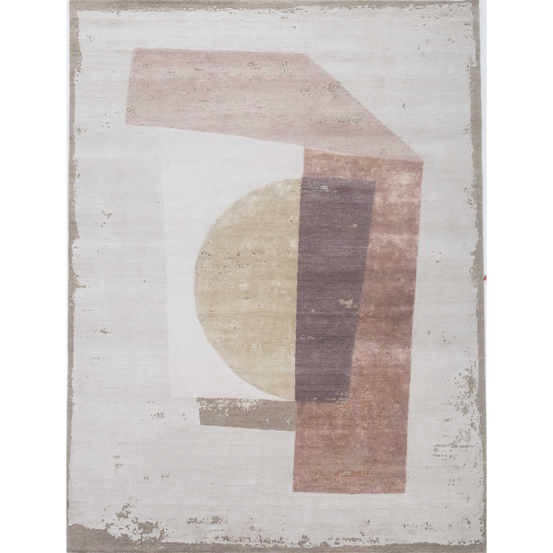 Contemporary One-of-a-Kind Rectangle 8'1" X 10' Hand Knotted Area Rug