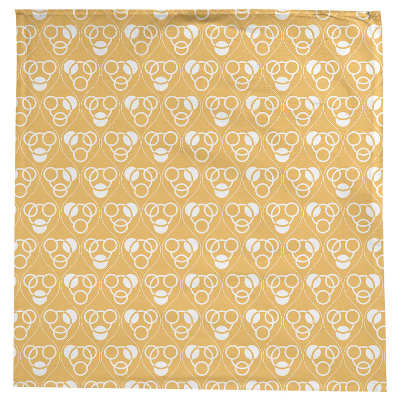 Classic Circles and Waves Tablecloth, Yellow/White