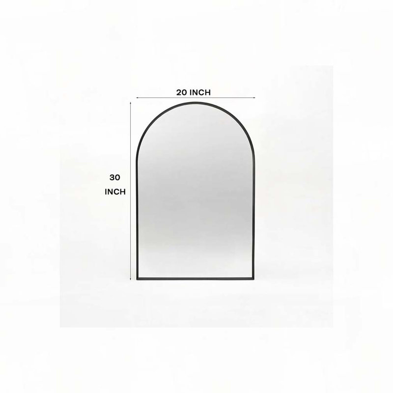 Miroir mural pour salle de bain, Noir, 30 po x 20 po