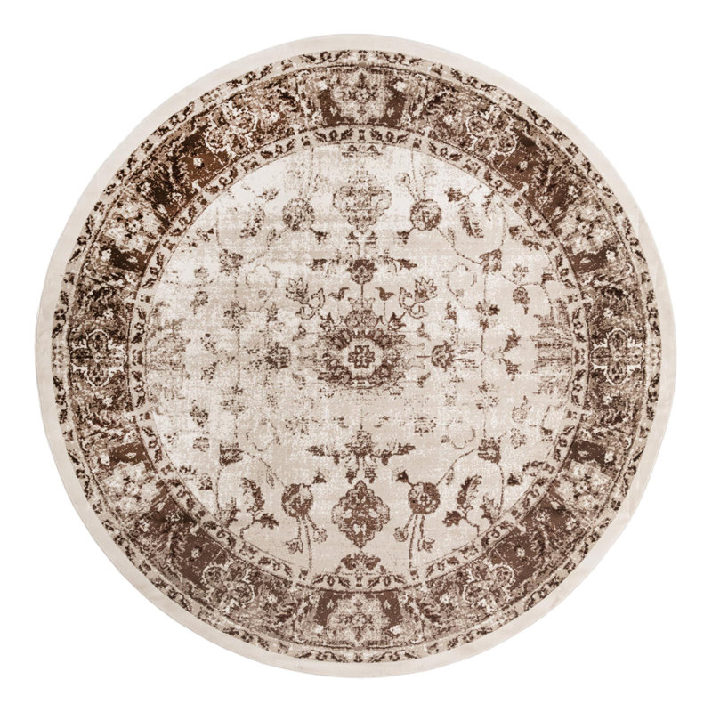 Tapis crème Anah, Rond 10 pi 8 po