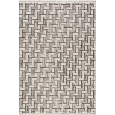 Alora Geometric Tassels Area Rug