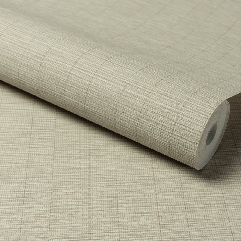 Structured Walls Collection Bamboo Plain Wallpaper Roll, Taupe