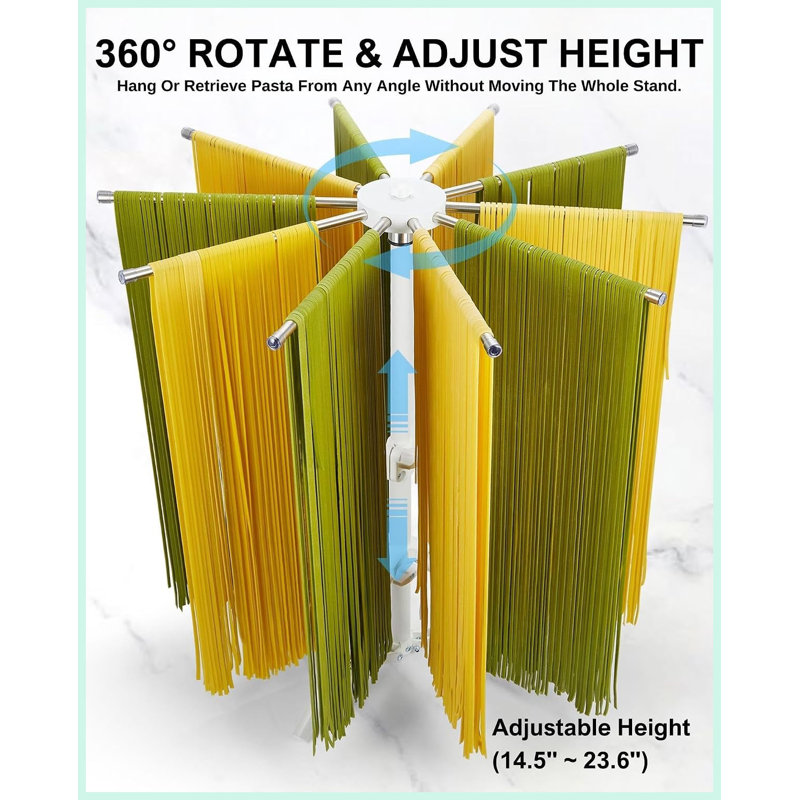 Pasta Drying Rack Collapsible, Large Noodle Dryer Foldable