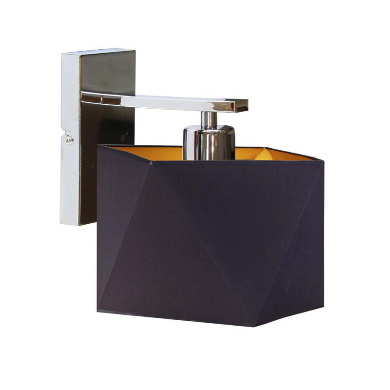 Zellers Steel Armed Sconce, Black