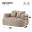 Chaise d'appoint contemporaine sans cadre avec support en métal, méridienne rembourrée Boucle-130090576