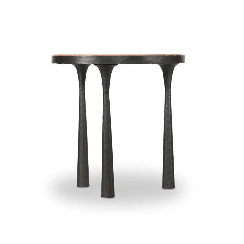 Billings End Table, Rust Top/Gray Base